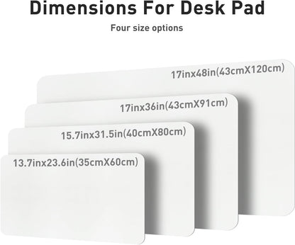 Aothia Leather Office Desk Pad Protector, Non-Slip PU Leather Desk Blotter, Waterproof Laptop Writing Mouse Pad for Office and Home, Black, 31.5" x 15.7" - Colors B