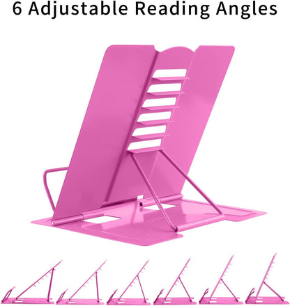 MSDADA Desk Book Stand Metal Reading Rest Book Holder Adjustable