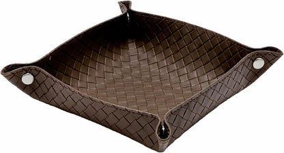 UnionBasic Small Valet Tray, Jewelry Tray for Rings Watches Earrings, Entryway Catchall Caddy for Coins Keys Change, Nightstand Bedside Valet Holder, Trays for Electronic Gadgets, Beige - Colors B