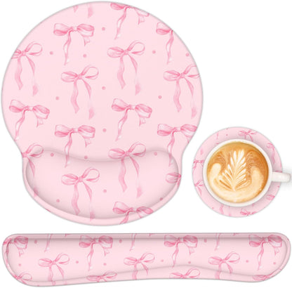Ergonomic Mouse Pad with Wrist Rest and Keyboard Wrist Rest, Mousepad