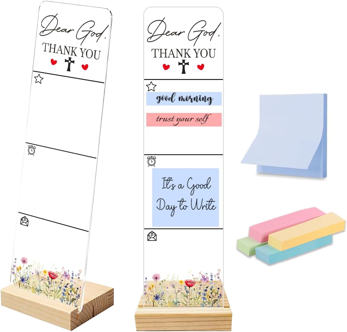 Note to Self Motivational Decor Sticky Note Holder, Mental Health Monitor Memo Board Decorations for School Counseling Office Therapy Desktop Art Decoration School Counselor, Therapist Office Gifts