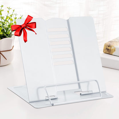 MSDADA Desk Book Stand Metal Reading Rest Book Holder Adjustable