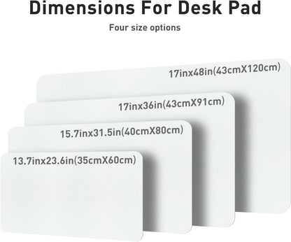 Aothia Leather Office Desk Pad Protector, Non-Slip PU Leather Desk Blotter, Waterproof Laptop Writing Mouse Pad for Office and Home, Black, 31.5" x 15.7" - Colors A