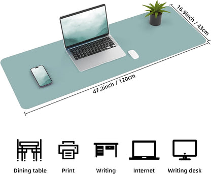 Large Desk Mat, 47" x 17", Black