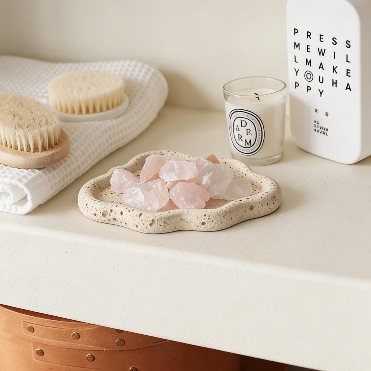 Jewelry Dish Trinket Tray for Women, Ring Dish Holder, Unique Cloud Shape Ceramic Plate Cute Things Vanity Aesthetic Room Decor Mother's Day Birthday (White)