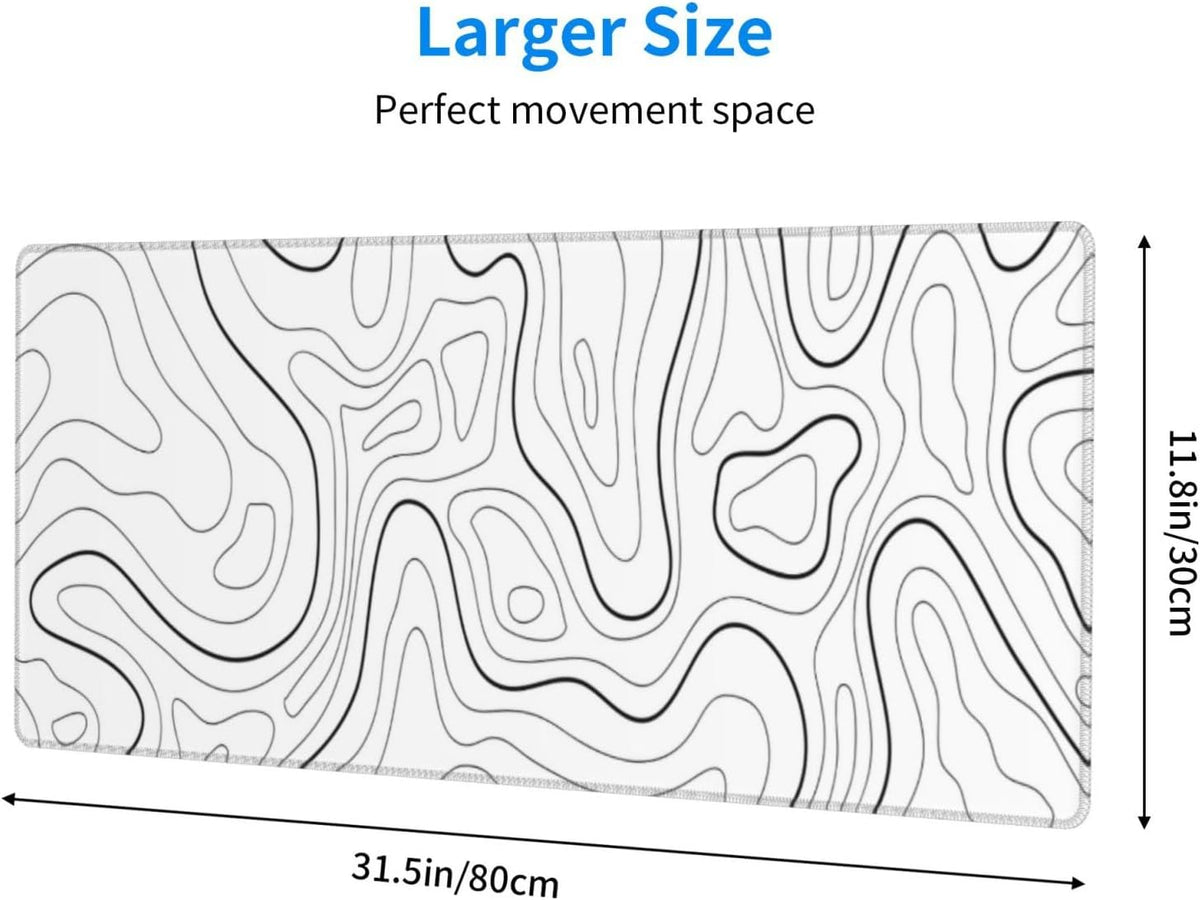 Japanese Mouse Pad, Large Japanese Desk Mat, XL Anime Gaming Keyboard Mat, Non-Slip Rubber Base, Big Extended Desk Protector for Home Office, 31.5”x11.8”
