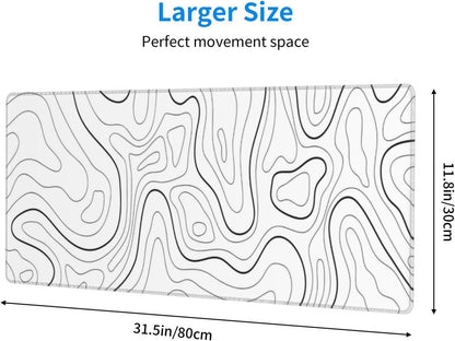 Japanese Mouse Pad, Large Japanese Desk Mat, XL Anime Gaming Keyboard Mat, Non-Slip Rubber Base, Big Extended Desk Protector for Home Office, 31.5”x11.8”