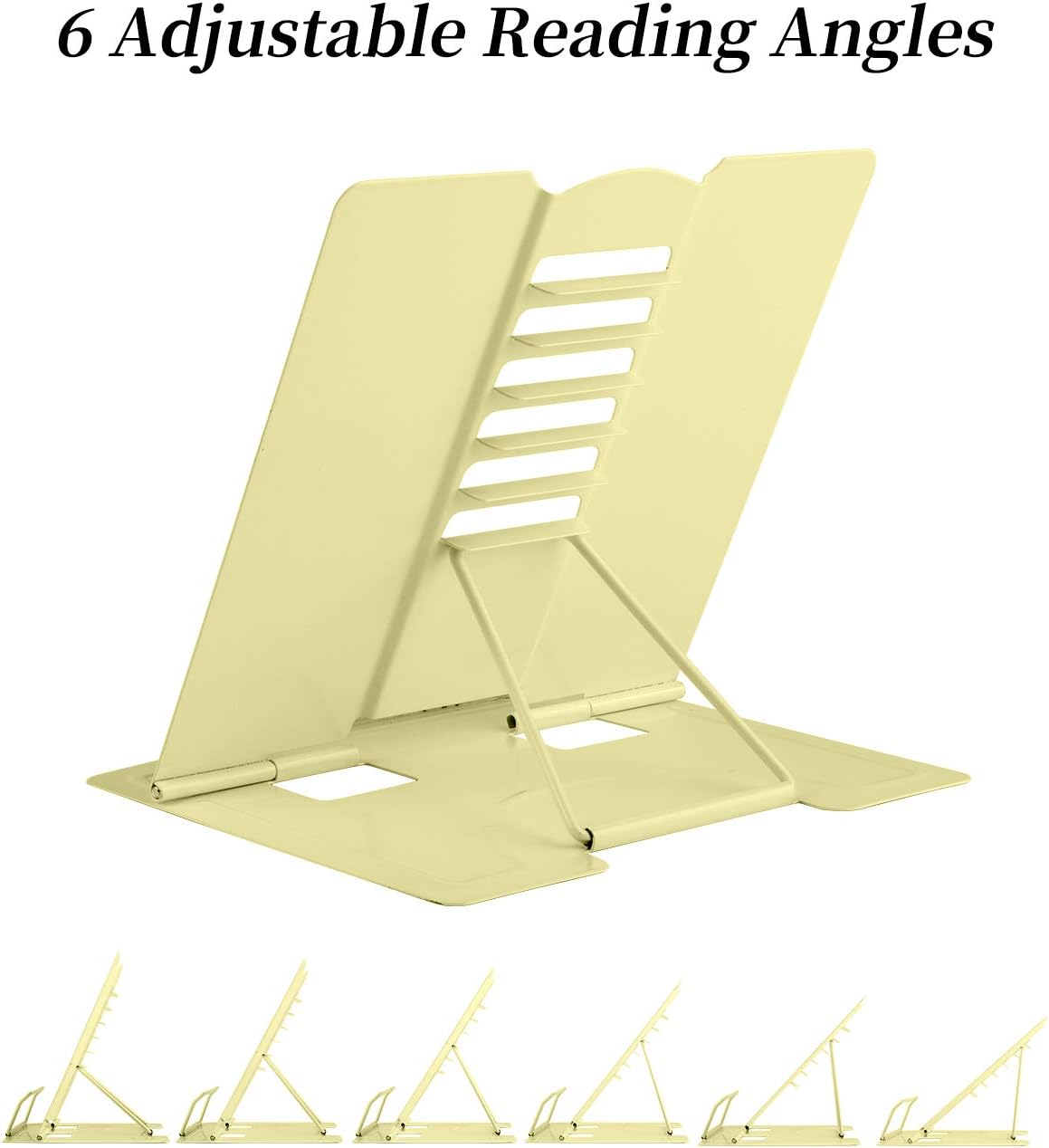 MSDADA Desk Book Stand Metal Reading Rest Book Holder Adjustable
