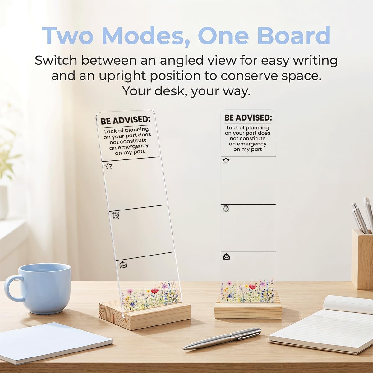 Note to Self Motivational Decor Sticky Note Holder, Mental Health Monitor Memo Board Decorations for School Counseling Office Therapy Desktop Art Decoration School Counselor, Therapist Office Gifts