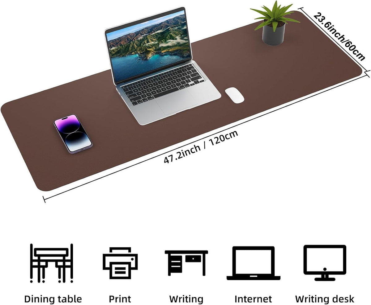 Large Desk Mat, 47" x 17", Black