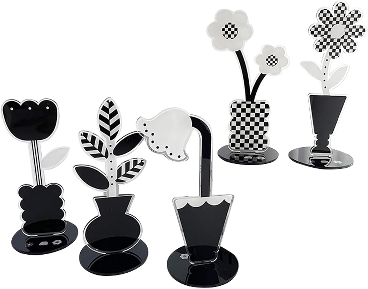 6 pcs Cute Flower Table Card Memo Holder Stand, Table Photo Display Clip Stand for Monmory Photo Picture Memo Cards Paper Note Postcards Wedding Number Card Display
