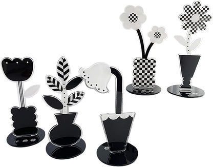 6 pcs Cute Flower Table Card Memo Holder Stand, Table Photo Display Clip Stand for Monmory Photo Picture Memo Cards Paper Note Postcards Wedding Number Card Display