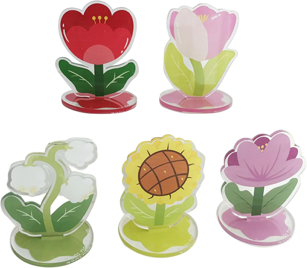 6 pcs Cute Flower Table Card Memo Holder Stand, Table Photo Display Clip Stand for Monmory Photo Picture Memo Cards Paper Note Postcards Wedding Number Card Display