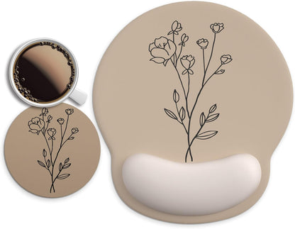 Ergonomic Mouse Pad with Wrist Rest Support,Gel Mouse Pads for Desk - Colors A