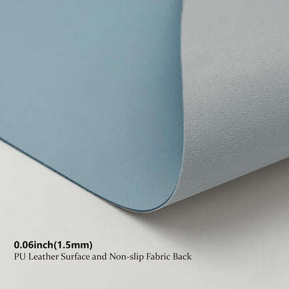HOMIEAZICOZI Leather Desk Mat - Non-Slip PU Desk Pad for Office and Home - Desk Organization and Accessories - Ideal for Large Mouse Pad and Desk Mats on Top of Desks (Black,36''x 17'') (DPD-B-L)