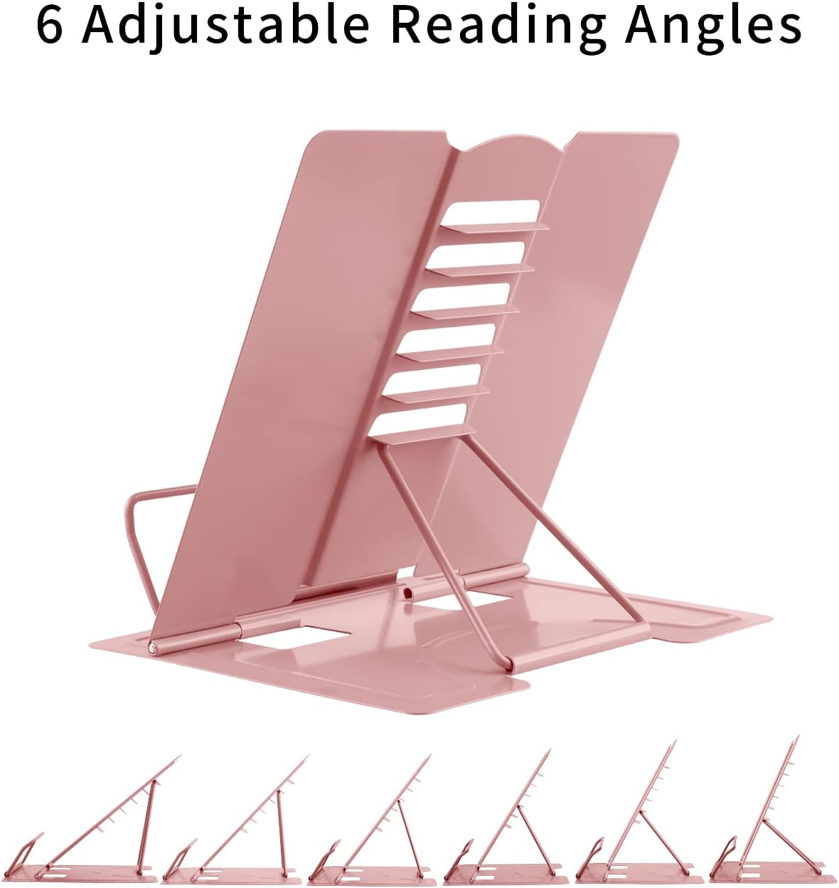 MSDADA Desk Book Stand Metal Reading Rest Book Holder Adjustable
