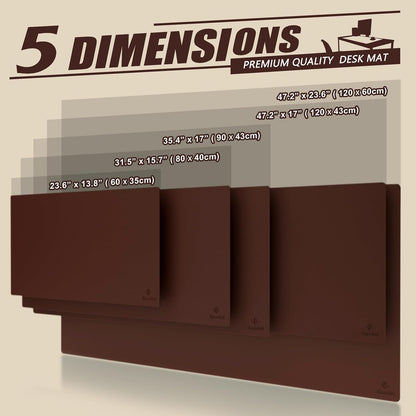 K KNODEL Large Office Leather Desk Mat, Mouse and Keyboard Pad, Computer and Laptop Mat, Desktop Protector and Cover, Writing Pad and Blotter (31.5"x15.7", Black)