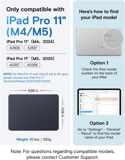 MOFT Dynamic Folio Tablet Stand for Desk Compatible with iPad mini A17 Pro 2024 & iPad mini 6th A15 2021, Slim Magnetic Tablet Holder Case with 20+ Viewing Angles, Beach White x Terracotta