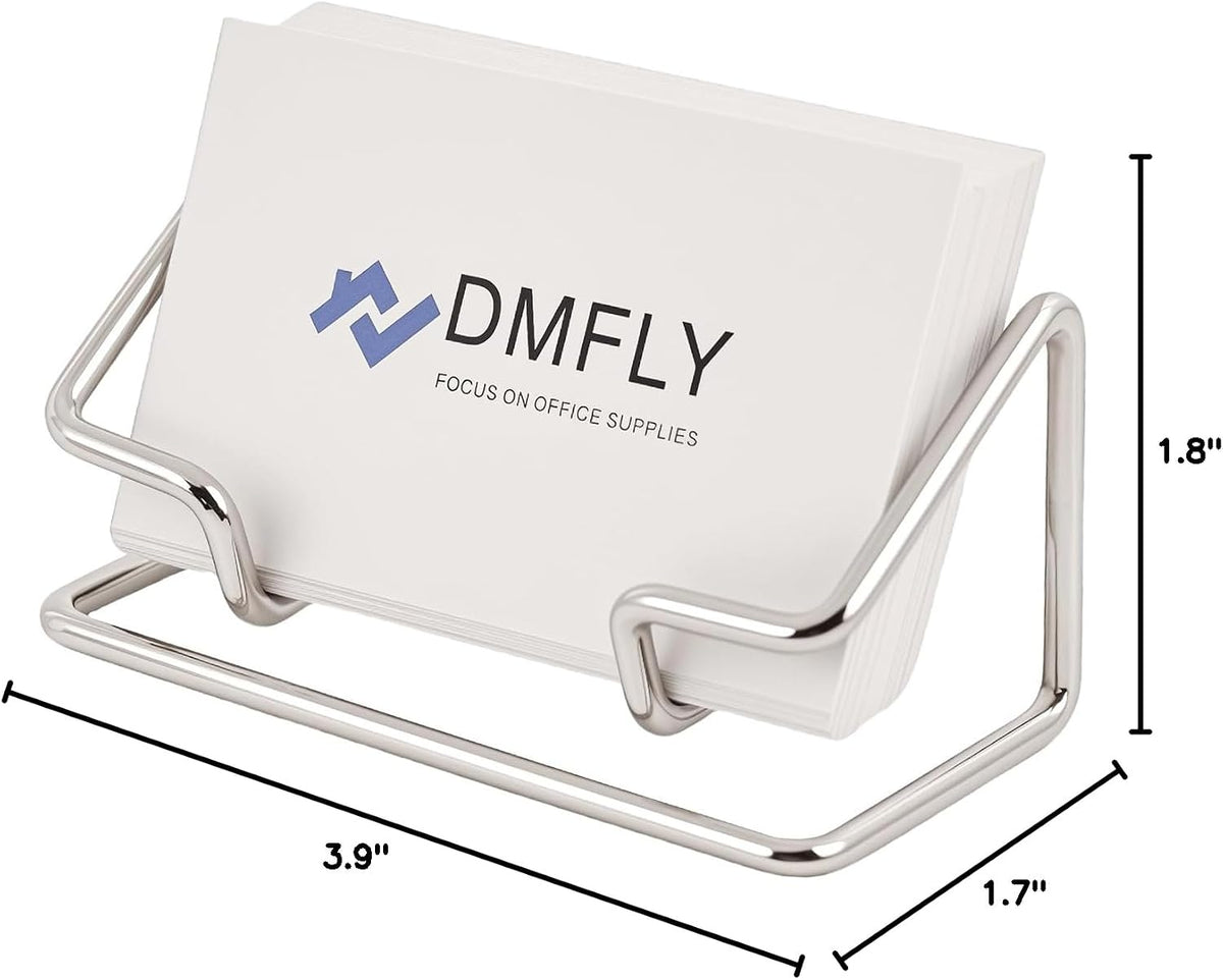Metal Business Card Holder for Desk, Cute Card Display Stand, Compatible with Various Countertops, Gold