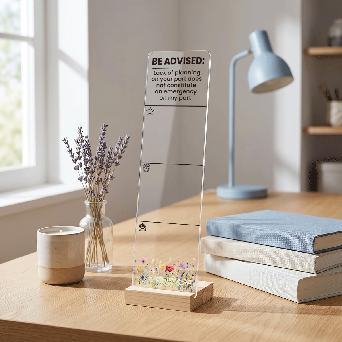Note to Self Motivational Decor Sticky Note Holder, Mental Health Monitor Memo Board Decorations for School Counseling Office Therapy Desktop Art Decoration School Counselor, Therapist Office Gifts