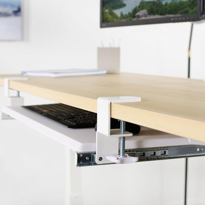 VIVO Extra Long Clamp-on Computer Keyboard and Mouse Under Desk Slider Tray, 34 x 11 inch Pull Out Platform Drawer, Black, MOUNT-KB15EB