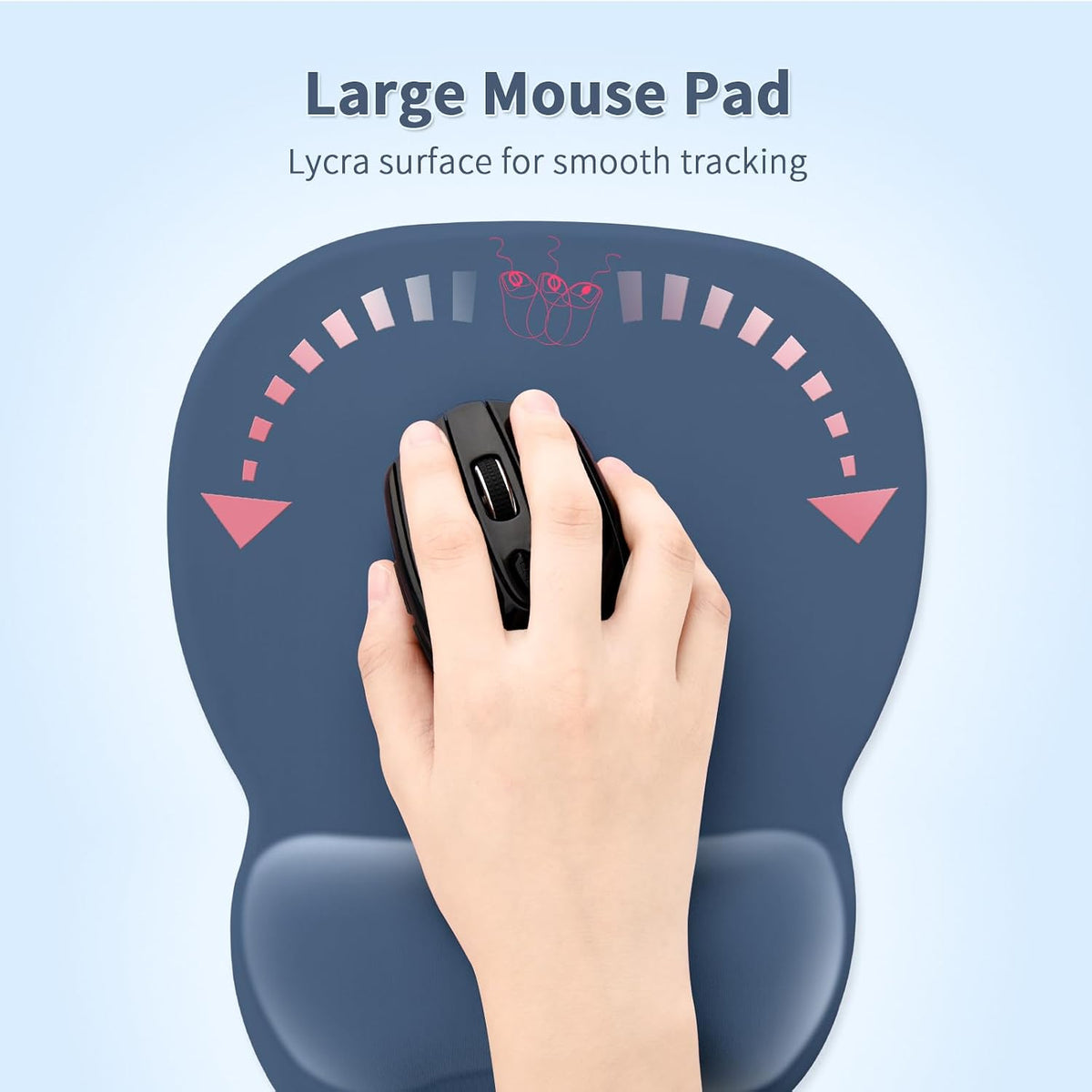 Ergonomic Mouse Pad with Wrist Rest, Memory Foam Support Mousepad