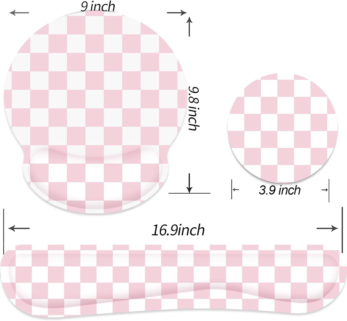 Ergonomic Mouse Pad with Wrist Rest and Keyboard Wrist Rest, Mousepad
