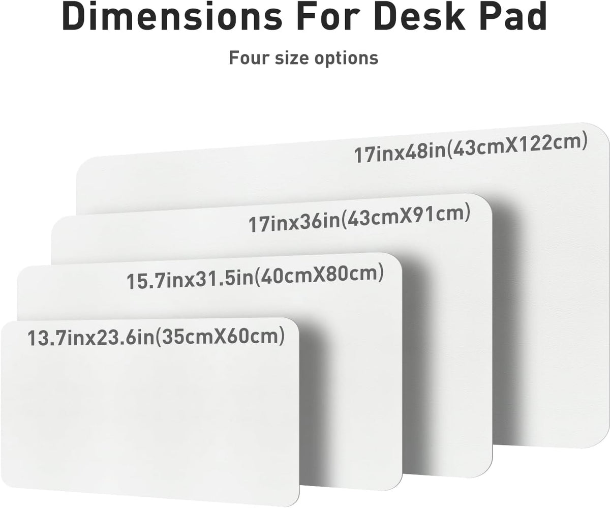 Aothia Leather Office Desk Pad Protector, Non-Slip PU Leather Desk Blotter, Waterproof Laptop Writing Mouse Pad for Office and Home, Black, 31.5" x 15.7" - Colors B