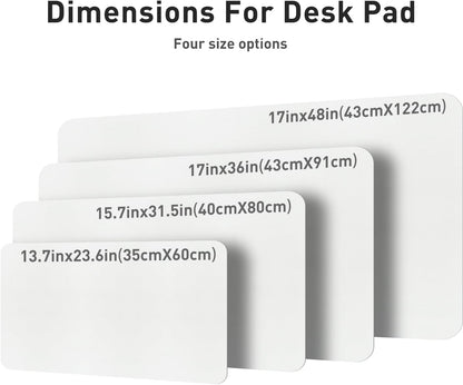 Aothia Leather Office Desk Pad Protector, Non-Slip PU Leather Desk Blotter, Waterproof Laptop Writing Mouse Pad for Office and Home, Black, 31.5" x 15.7" - Colors B