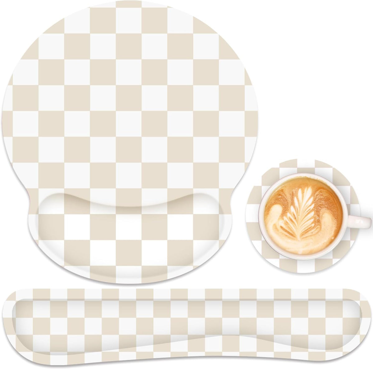 Ergonomic Mouse Pad with Wrist Rest and Keyboard Wrist Rest, Mousepad