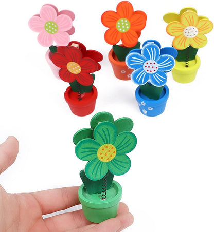 6 pcs Cute Flower Table Card Memo Holder Stand, Table Photo Display Clip Stand for Monmory Photo Picture Memo Cards Paper Note Postcards Wedding Number Card Display