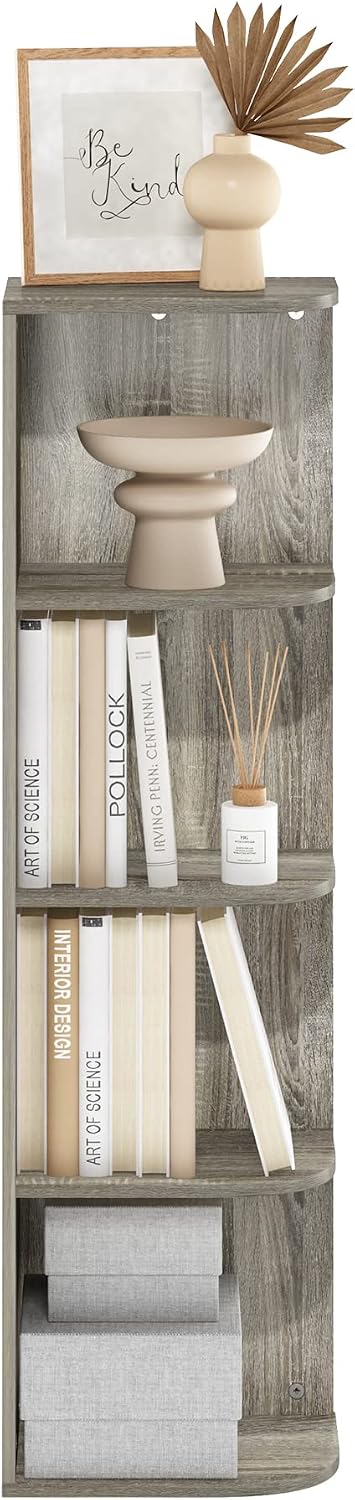 Furinno PASIR Book Shelf, 2-Tier Modern Bookshelf, Open Shelves Bookcase 9 x 12 x 21, Easy Assembly, for Living Room, Bedroom, Home Office, White