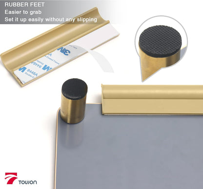 Small Glass Desktop Whiteboard Dry-Erase, Mini Pure Glass Whiteboard Stand