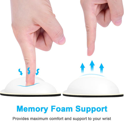 Mouse Wrist Rest, Ergonomic Memory Foam Mouse Wrist for Computer Desk Mats Support, PU Leather Hand Rest Pad Cushion for Gaming, Laptop, Men, Women, Pain Relief & Easy Typing, Black
