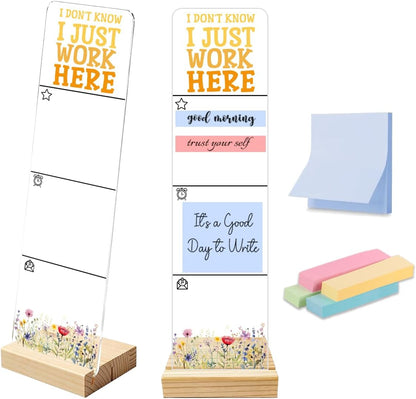 Note to Self Motivational Decor Sticky Note Holder, Mental Health Monitor Memo Board Decorations for School Counseling Office Therapy Desktop Art Decoration School Counselor, Therapist Office Gifts