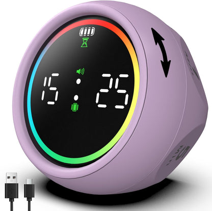 Pomodoro Timer Cube, Desk Timer for Productivity with 1, 5, 10 Min Preset Countdown, Stopwatch and Custom Countdown, for Kids, ADHD, Study, Work, Fitness, Cooking (White)