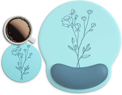 Ergonomic Mouse Pad with Wrist Rest Support,Gel Mouse Pads for Desk - Colors A