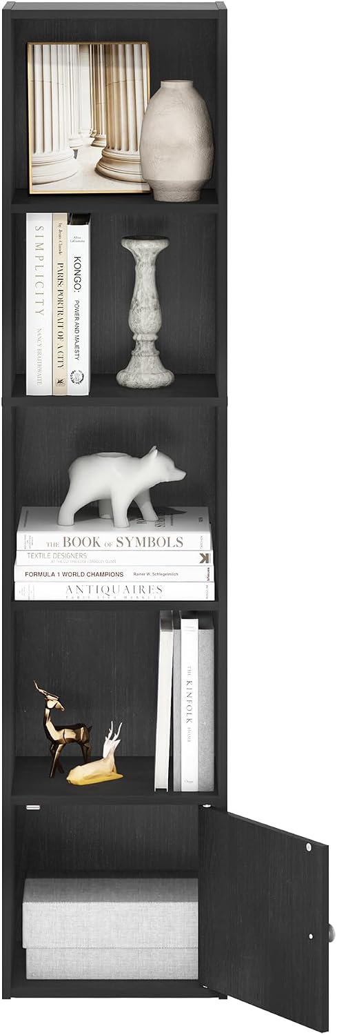 Furinno PASIR Book Shelf, 2-Tier Modern Bookshelf, Open Shelves Bookcase 9 x 12 x 21, Easy Assembly, for Living Room, Bedroom, Home Office, White