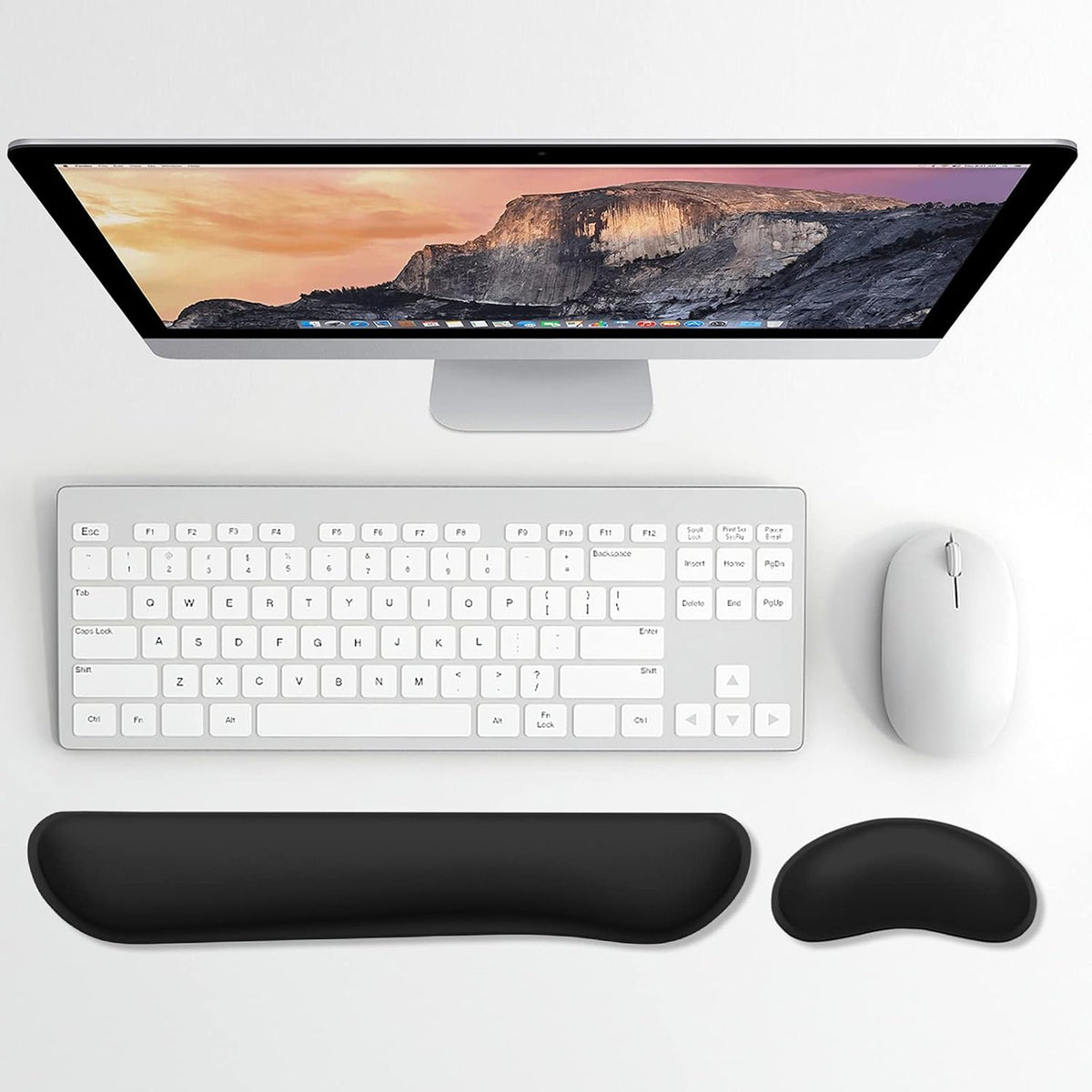Dapesuom Enlarge Keyboard Wrist Rest, Cute Memory Foam Keyboard Wrist Cushion for Computer Desk Mats Support, Typing Pain Relief Ergonomic Mouse Pad Rests with Non-Slip Base for Gaming, Laptop, Purple