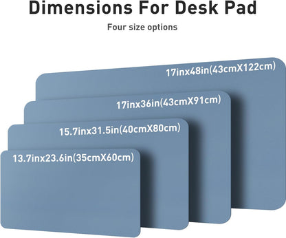 Aothia Leather Office Desk Pad Protector, Non-Slip PU Leather Desk Blotter, Waterproof Laptop Writing Mouse Pad for Office and Home, Black, 31.5" x 15.7" - Colors B
