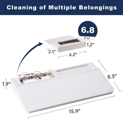 TSJ OFFICE Desktop Whiteboard Dry-Erase-Board - Computer Keyboard Stand White Board Surface Pad with Drawer, Desk Organizers with Accessories for Office, Home, School Supplies - Black
