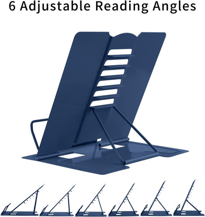 MSDADA Desk Book Stand Metal Reading Rest Book Holder Adjustable