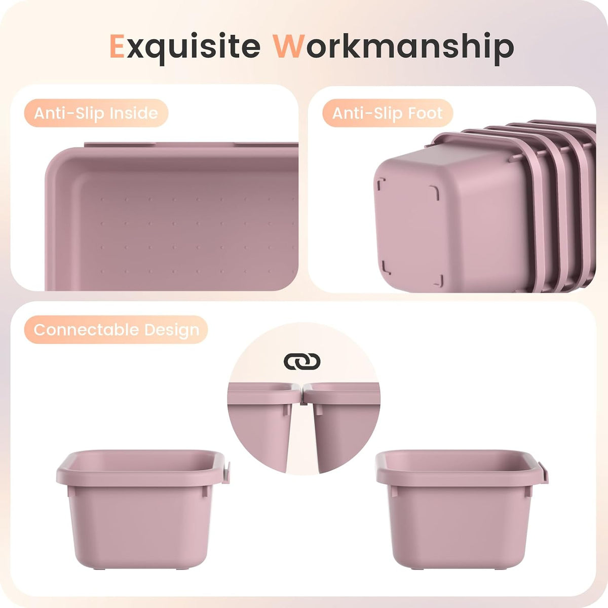 A-LuGei 【Military Grade】 Drawer Organizer, 【𝟱𝗦𝗶𝘇𝗲】 Makeup organizer, 【Holds 177 Items】 Bathroom Organizers and Storage, Organization and Storage, Desk Drawer Organizer for Vanity (Clear)