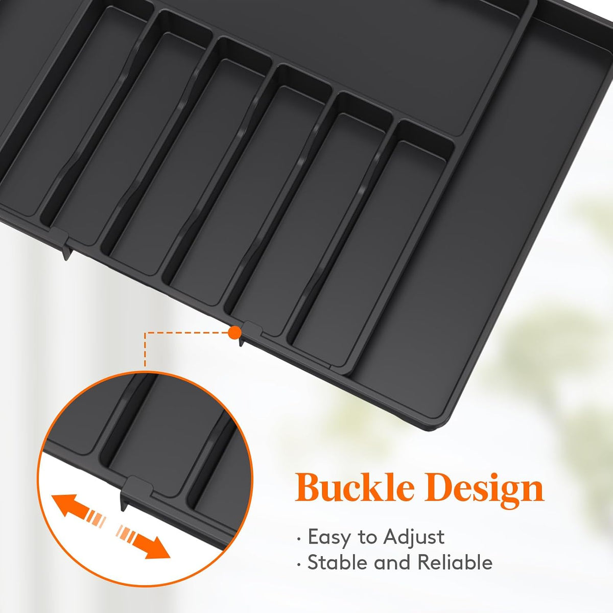 Expandable Silverware Drawer Organizer, Kitchen Utensil Tray