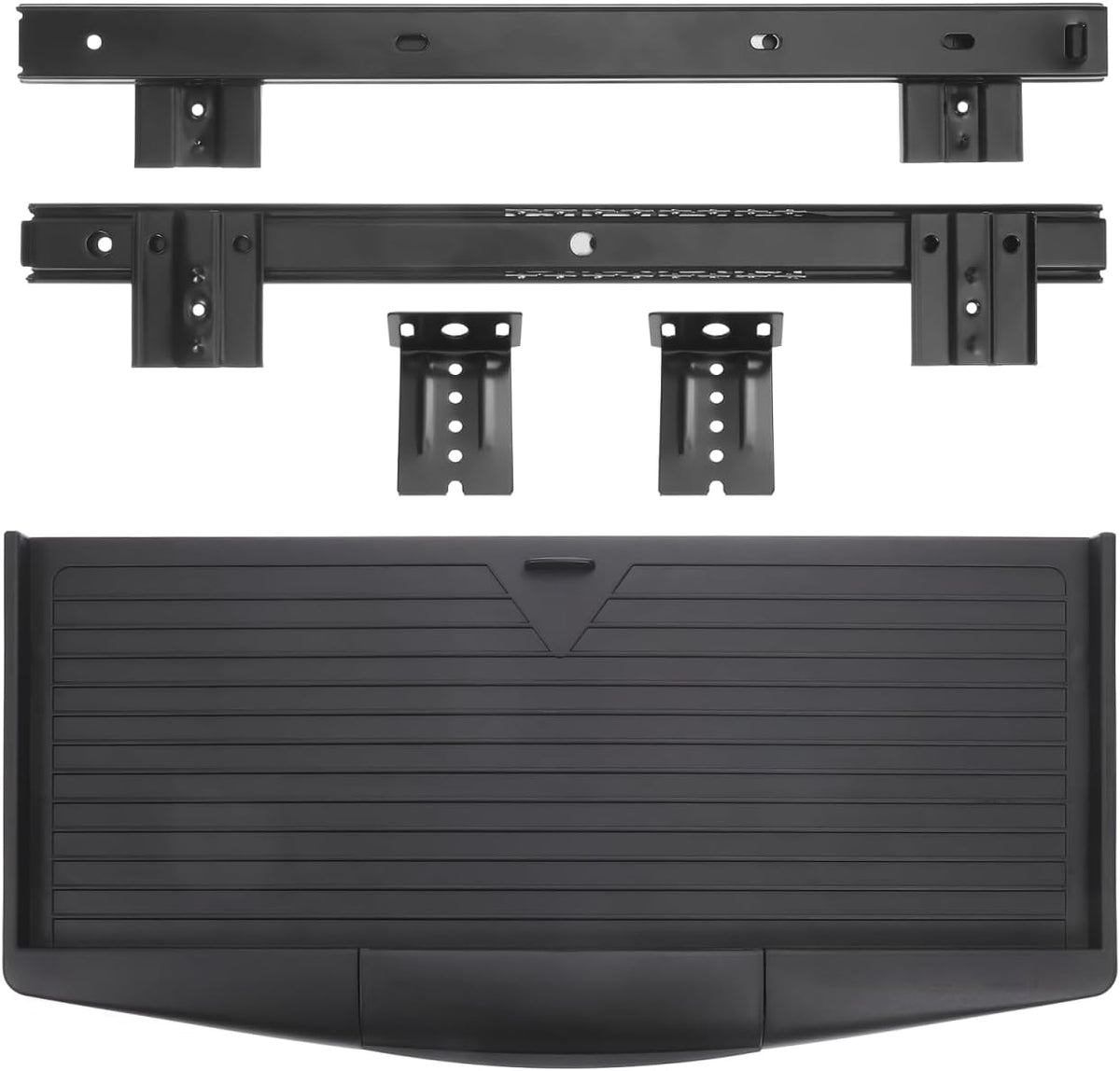 VILLCASE under Desk Keyboard Tray with Hidden Drawer Slide Out Computer Keyboard Stand 20.66X9.05X1.18In Ergonomic Office Storage Plate for Home and Work Desk Organization