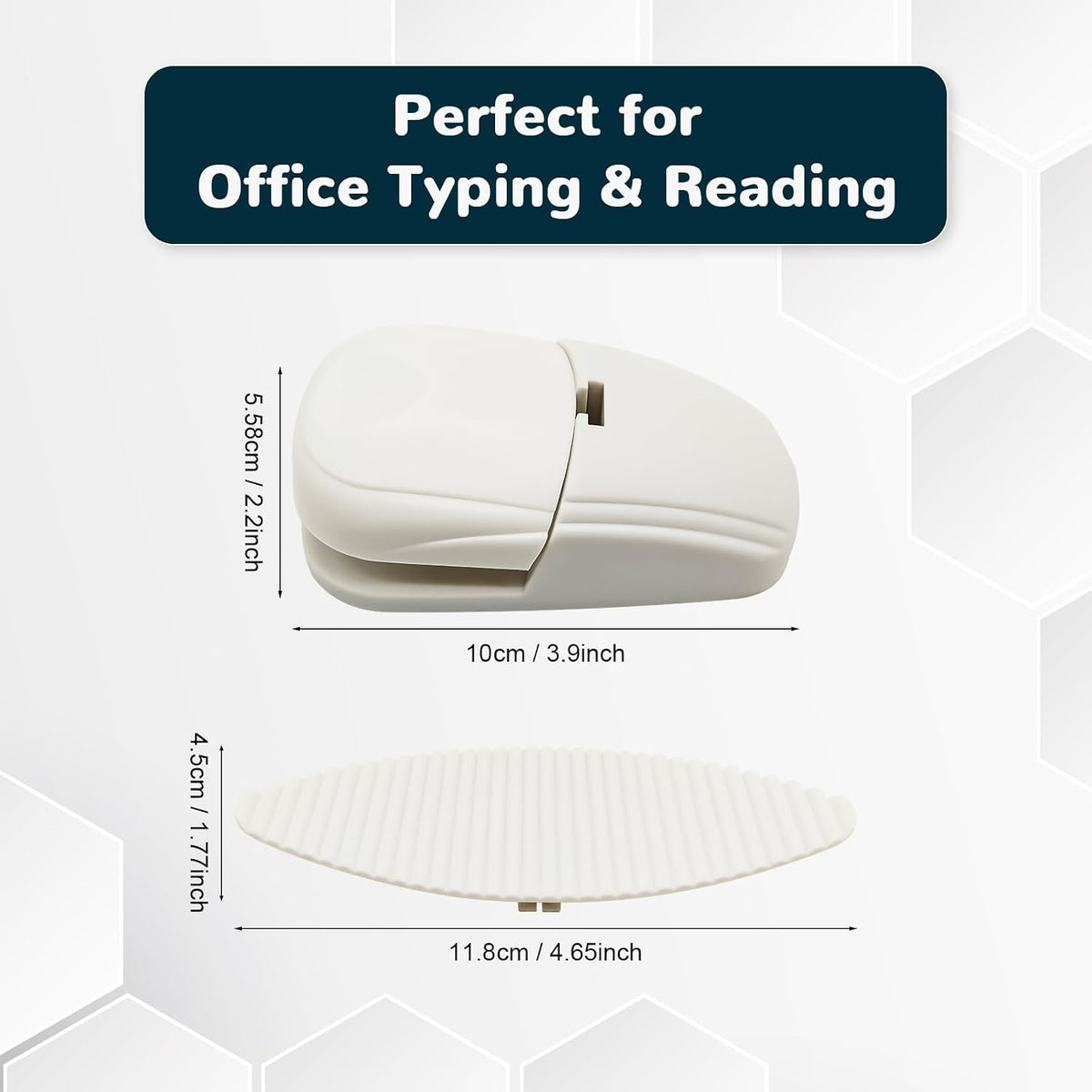 Paper Holder for Typing, White Typing Stand Document Holder with Weighted Base and Clip, Compact Paper Stand for Desk When Typing, Copy Holder for Notes, Forms and Office Work