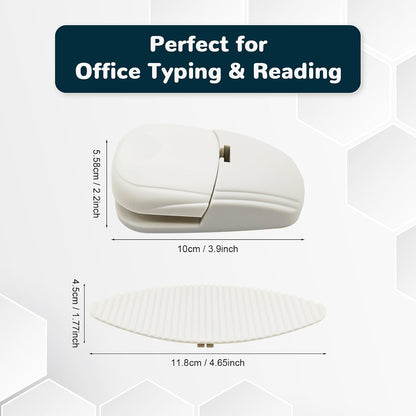 Paper Holder for Typing, White Typing Stand Document Holder with Weighted Base and Clip, Compact Paper Stand for Desk When Typing, Copy Holder for Notes, Forms and Office Work