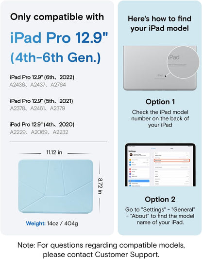 MOFT Dynamic Folio Tablet Stand for Desk Compatible with iPad mini A17 Pro 2024 & iPad mini 6th A15 2021, Slim Magnetic Tablet Holder Case with 20+ Viewing Angles, Beach White x Terracotta