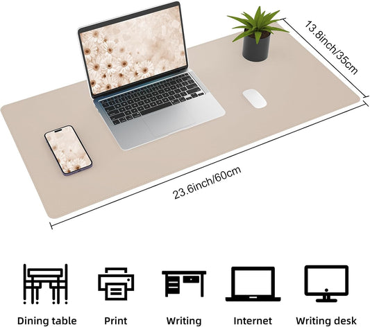 Large Desk Mat, 47" x 17", Black