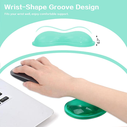 Gel Keyboard & Mouse Wrist Rest Set - Keyboard Wrist Rest Pad & Mouse Support for Office Gaming Pad Computer Laptop Ergonomic Comfortable Pain Relief- Blue Pad Set